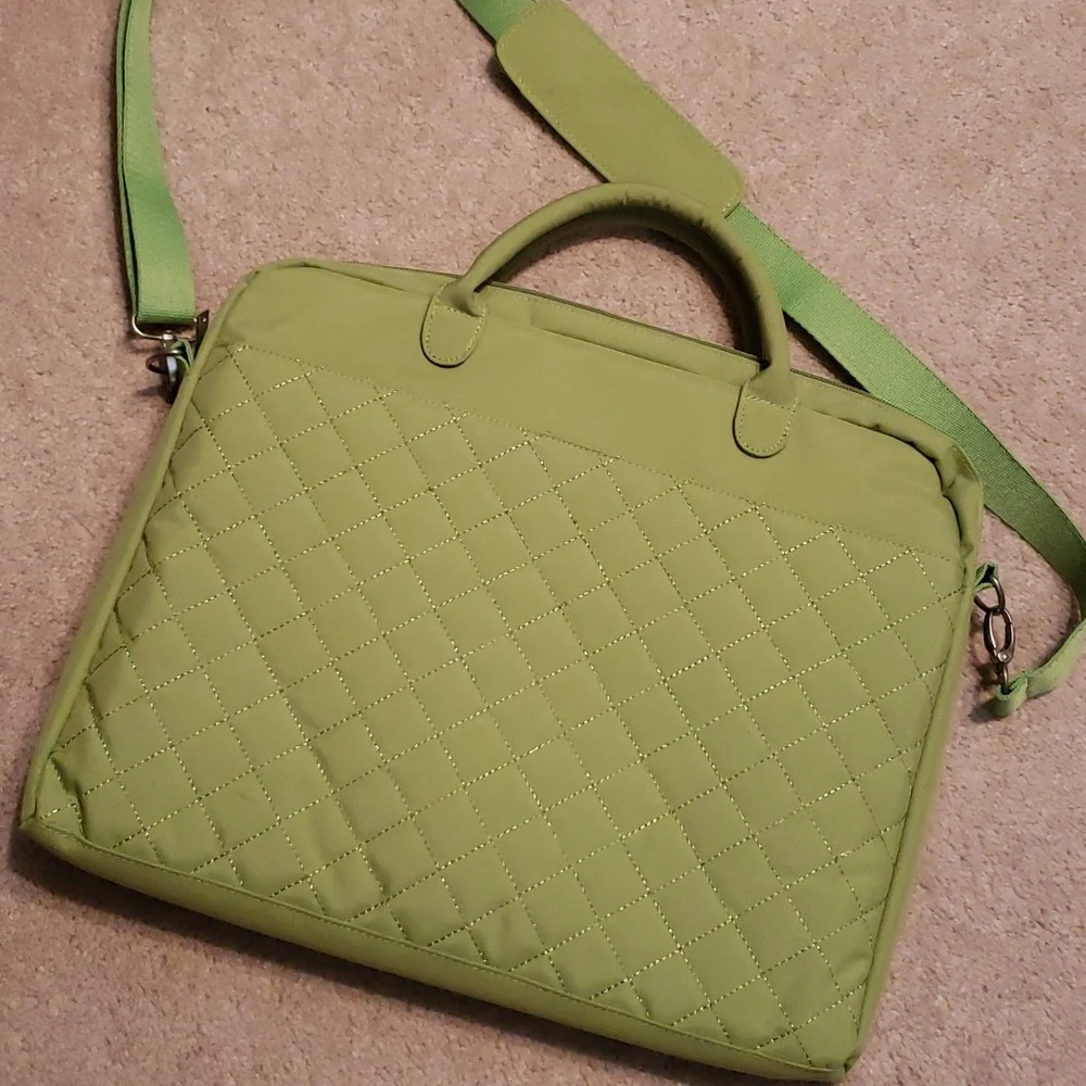 Milano lime green laptop bag